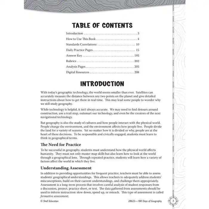 Limited Edition Shell Education 180 Days of Geography for First Grade